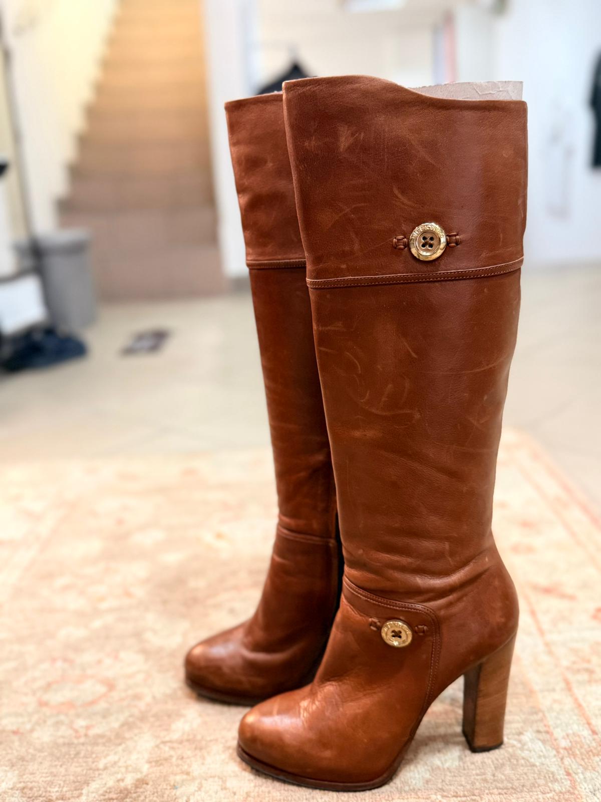 Iceberg kožne čizme braon boje