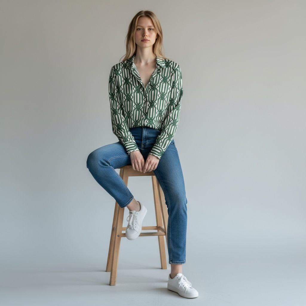 Oversized vintage košulja zanimljivog dezena