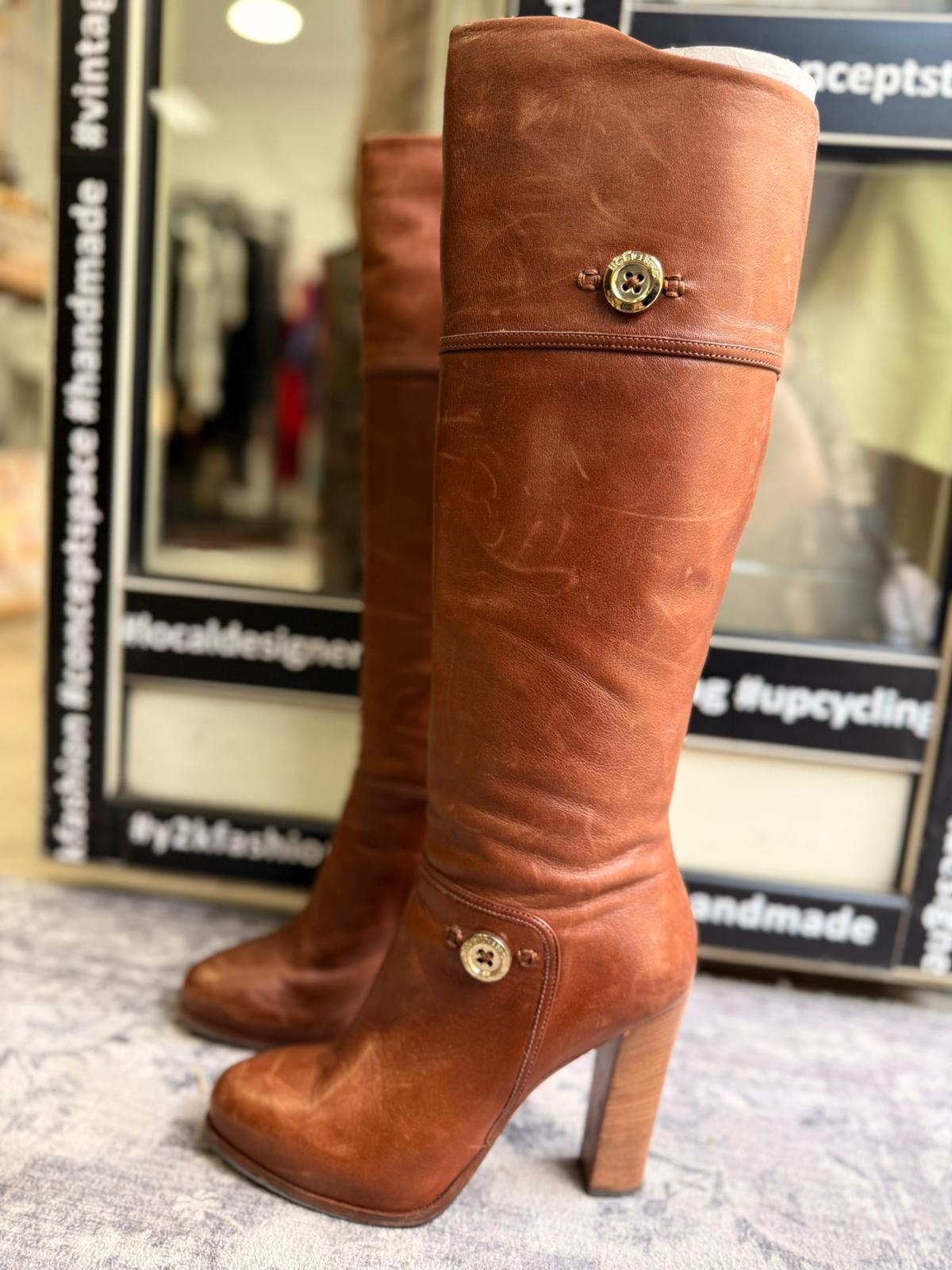 Iceberg kožne čizme braon boje