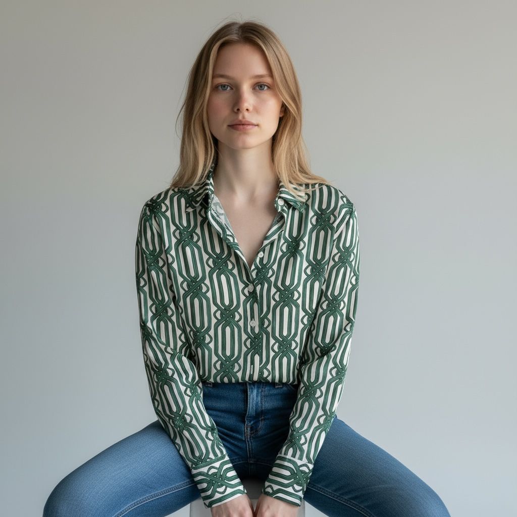 Oversized vintage košulja zanimljivog dezena