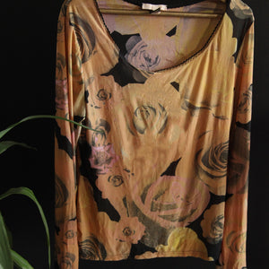 Cvetna mrežasta vintage bluza