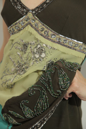 Karen Millen svilena tunika sa perlama